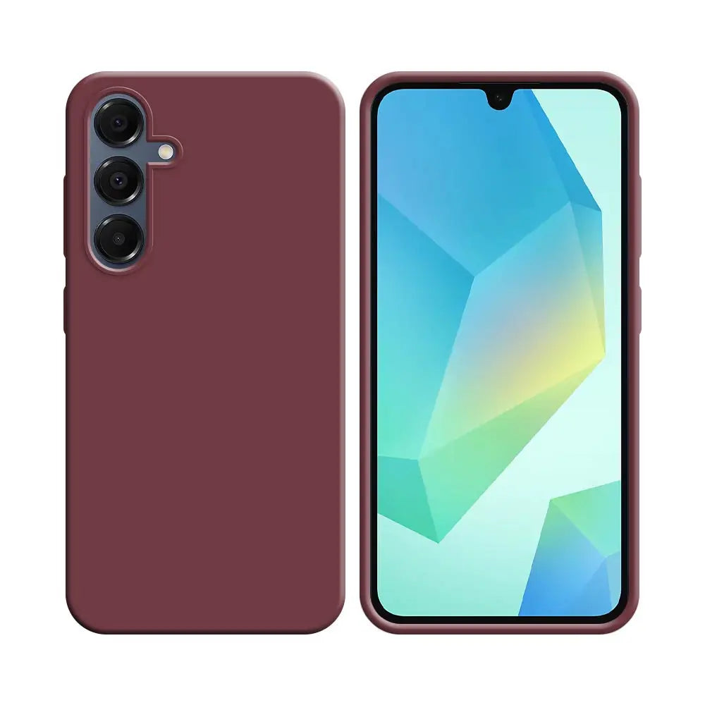 Coque Silicone Compatible pour Samsung Galaxy A16 5G A166 & A16 4G A165 Bordeaux