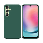 Coque Silicone Compatible pour Samsung Galaxy A24 4G A245 Vert Foncé