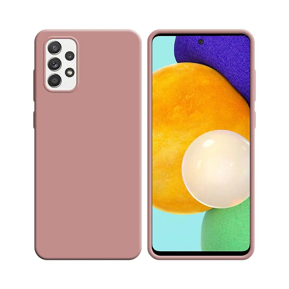 Coque Silicone Compatible pour Samsung Galaxy A52 5G A526, A52 4G A525 & A52s 5G A528 Rose