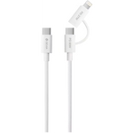 CABLE DEVIA SMART SERIES C TO C - PD 60W + 27W - 2 EN 1 - 1.2 M BLANC