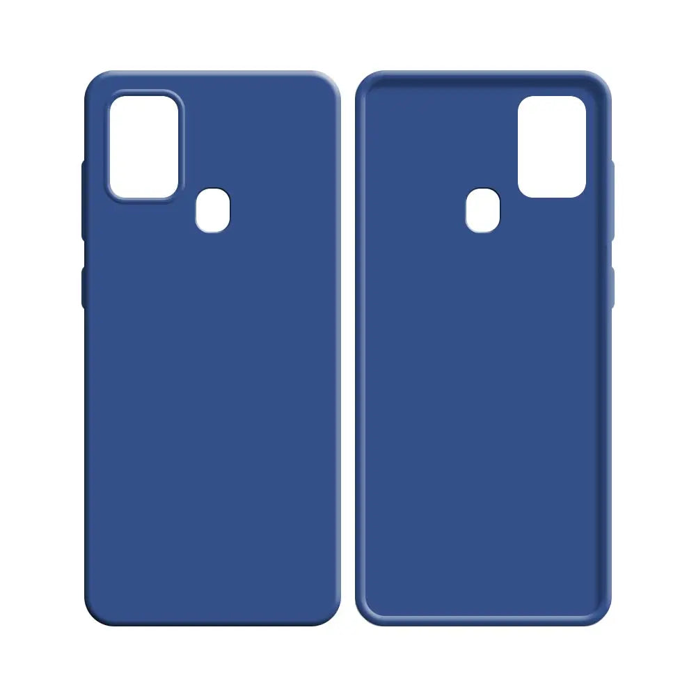 Coque Silicone Compatible pour Samsung Galaxy A21S A217F Bleu Marine