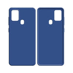 Coque Silicone Compatible pour Samsung Galaxy A21S A217F Bleu Marine