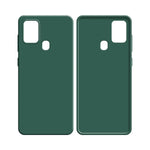 Coque Silicone Compatible pour Samsung Galaxy A21S A217F Vert Foncé