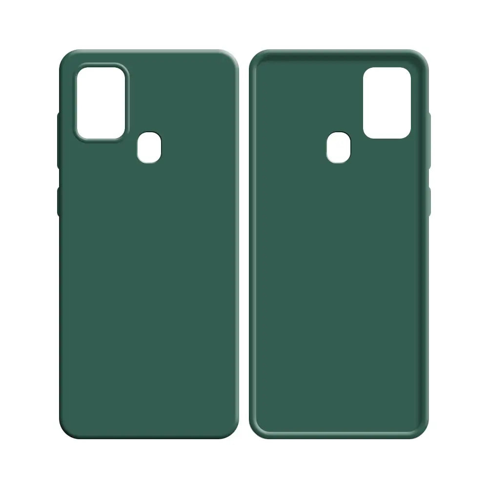 Coque Silicone Compatible pour Samsung Galaxy A21S A217F Vert Foncé