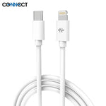 Câble Data USB-C vers Lightning CONNECT MC-CLB2 20W (1m) Blanc