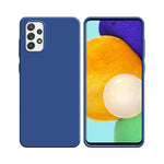 Coque Silicone Compatible pour Samsung Galaxy A52 5G A526, A52 4G A525 & A52s 5G A528 Bleu Marine