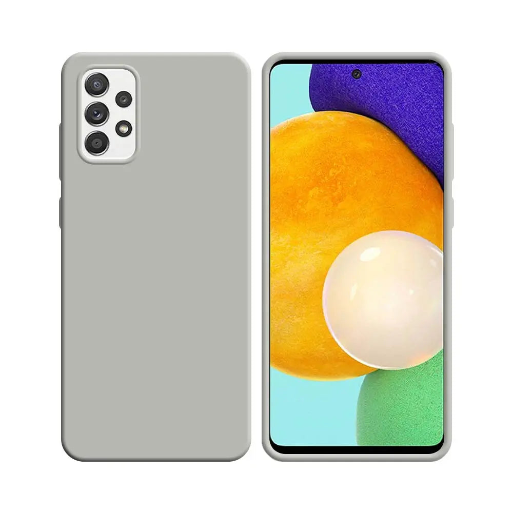 Coque Silicone Compatible pour Samsung Galaxy A52 5G A526, A52 4G A525 & A52s 5G A528 Blanc