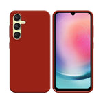Coque Silicone Compatible pour Samsung Galaxy A24 4G A245 Rouge