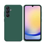 Coque Silicone Compatible pour Samsung Galaxy A25 5G A256 Vert Foncé