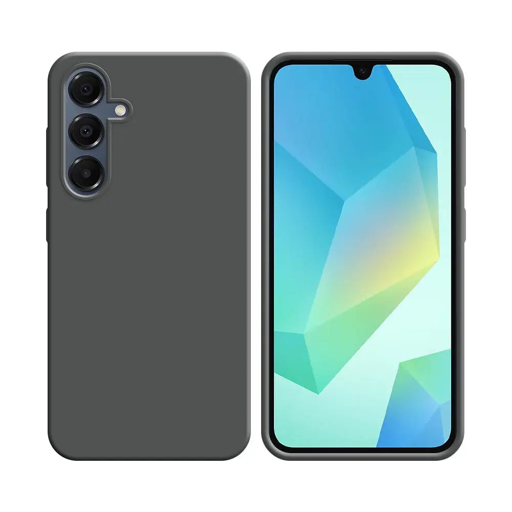Coque Silicone Compatible pour Samsung Galaxy A16 5G A166 & A16 4G A165 Gris