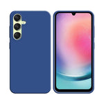 Coque Silicone Compatible pour Samsung Galaxy A24 4G A245 Bleu Marine