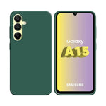 Coque Silicone Compatible pour Samsung Galaxy A15 5G A156B Vert Foncé
