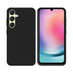 Coque Silicone Compatible pour Samsung Galaxy A24 4G A245 Noir