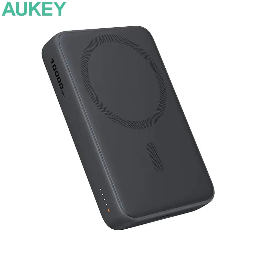 Batterie Externe Power Bank Sans Fil Magnétique AUKEY PB-MS04 10000mAh 20W avec Câble USB-C Gris
