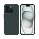 Coque Silicone Compatible pour Apple iPhone 15 Noir