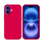 Coque Silicone Compatible pour Apple iPhone 16 Rose Vif
