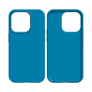 Coque Silicone Compatible pour Apple iPhone 14 Pro Bleu Ciel