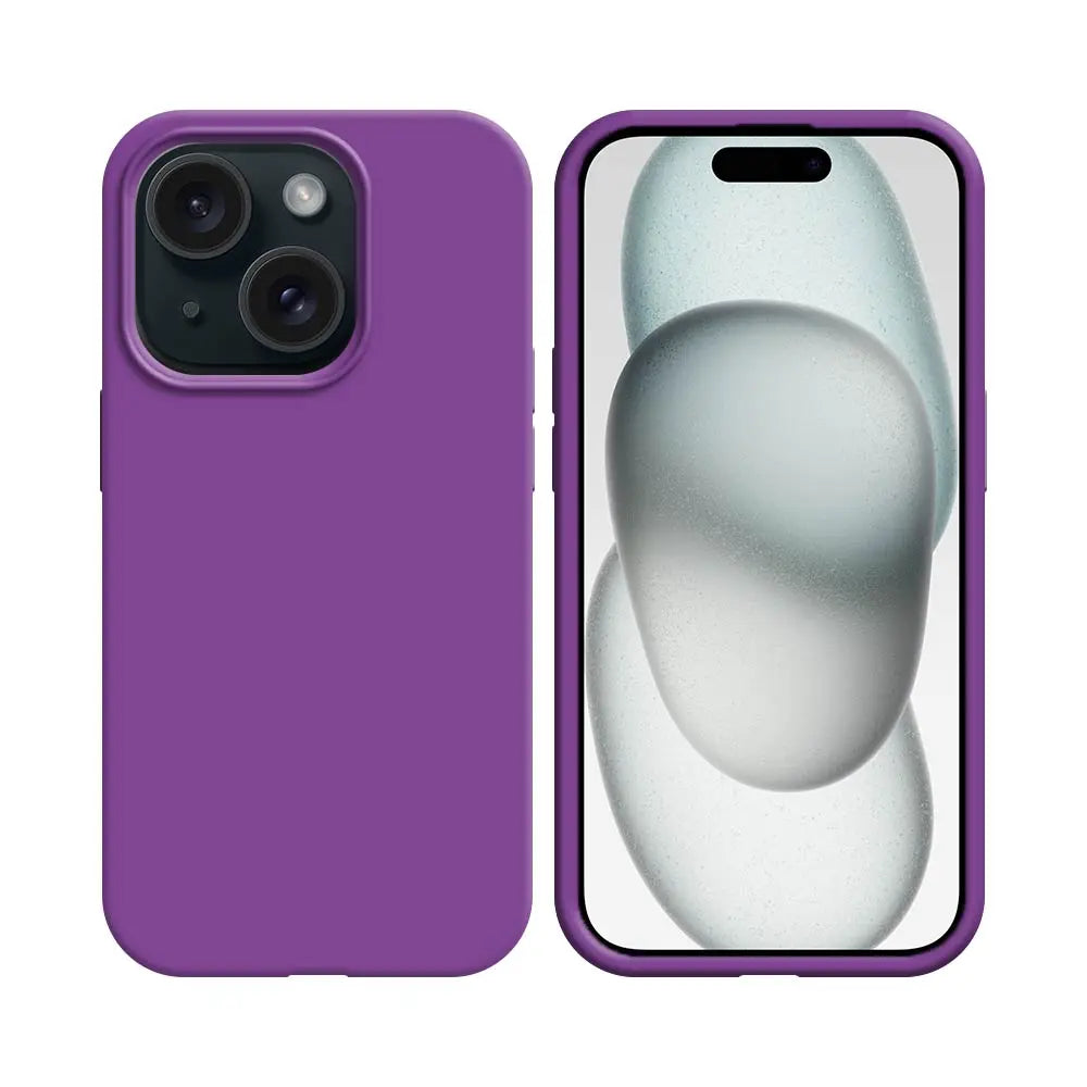 Coque Silicone Compatible pour Apple iPhone 16 mauve