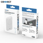Batterie Externe Power Bank sans Fil Magnétique MagSafe CONNECT MC-BEM10B01 10000mAh 15W Blanc