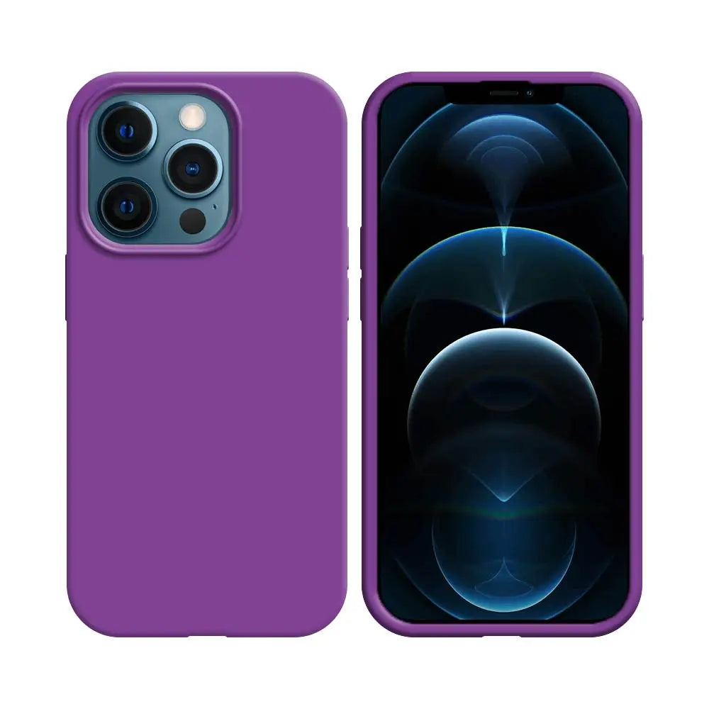 Coque Silicone Compatible pour Apple iPhone 12 & 12 Pro Mauve