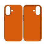 Coque Silicone Compatible pour Apple iPhone 16 Plus Orange
