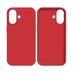Coque Silicone Compatible pour Apple iPhone 16 rouge