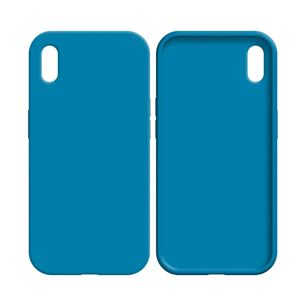 Coque Silicone Compatible pour Apple iPhone X & XS Bleu Ciel