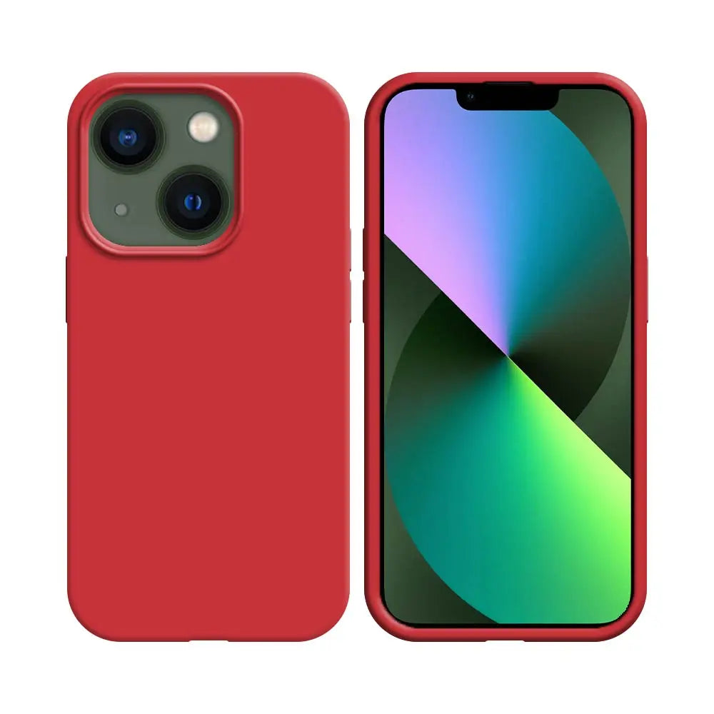 Coque Silicone Compatible pour Apple iPhone 13 Mini Rouge