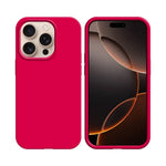 Coque Silicone Compatible pour Apple iPhone 16 Pro Max Rose Vif