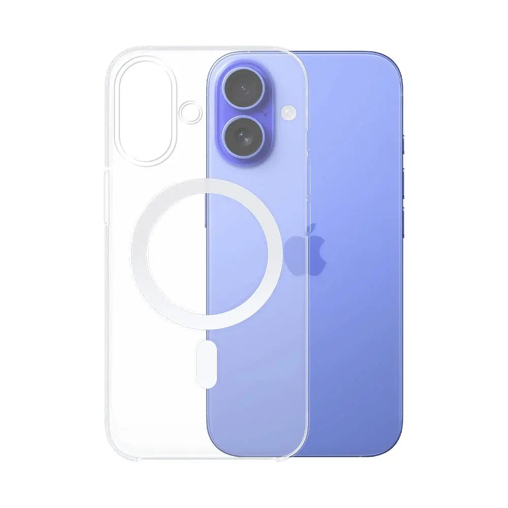 Coque Silicone MagSafe Compatible pour Apple iPhone 16 Transparent