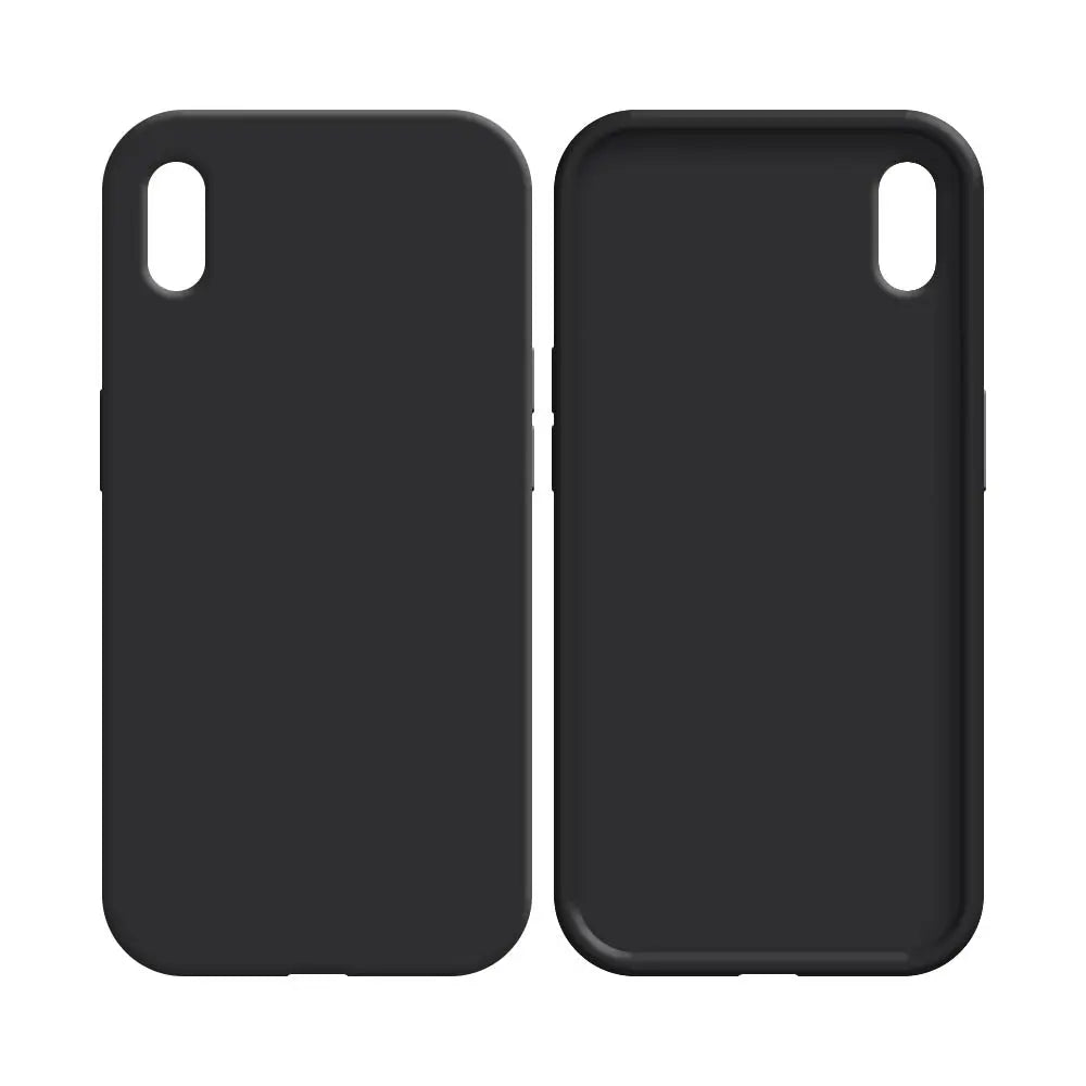 Coque Silicone Compatible pour Apple iPhone X & XS Noir