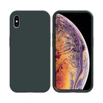Coque Silicone Compatible pour Apple iPhone X & XS Noir