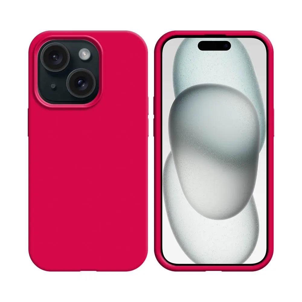 Coque Silicone Compatible pour Apple iPhone 14 pro Rose Vif