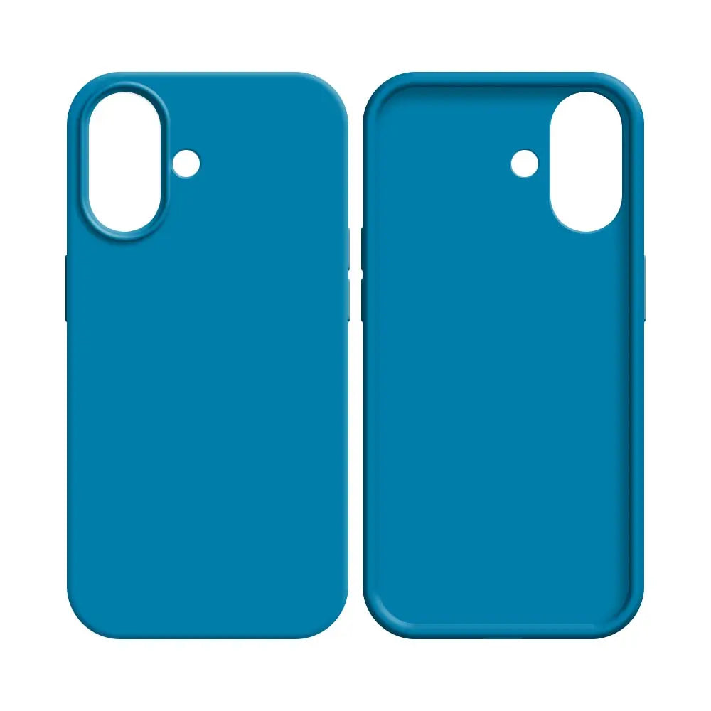 Coque Silicone Compatible pour Apple iPhone 16 Bleu Ciel